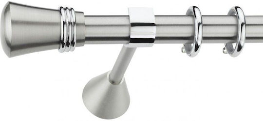 Best Метално Корнизно Тяло B016 Единично Ф20mm 160см Сребрист