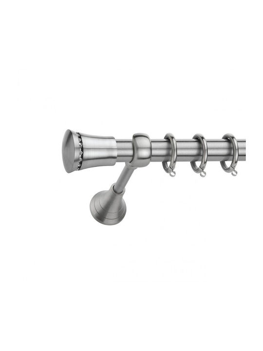 Best Bară Metalică Pentru Perdele B002 Simplă Φ20mm 160cm Argintie