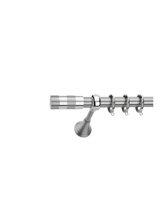 Best Bară Metalică Pentru Perdele B024 Simplă Φ20mm 160cm Argintie