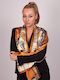 Kalfas Luxury Silk Γυναικείο Μεταξωτό Φουλάρι Λευκό