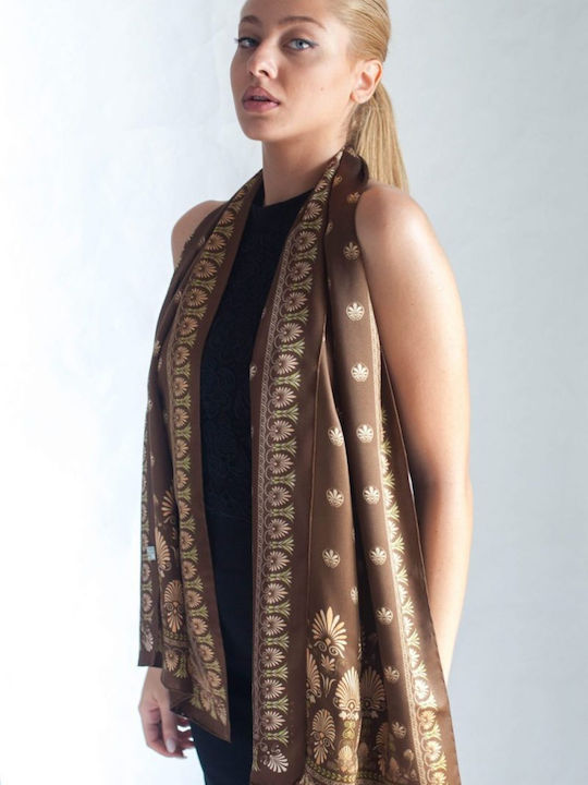 Kalfas Luxury Silk Γυναικείο Μεταξωτό Φουλάρι Μπλε