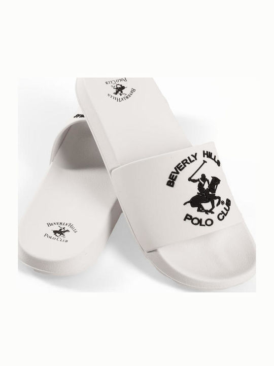 Beverly Hills Polo Club Ανδρικά Slides Λευκά