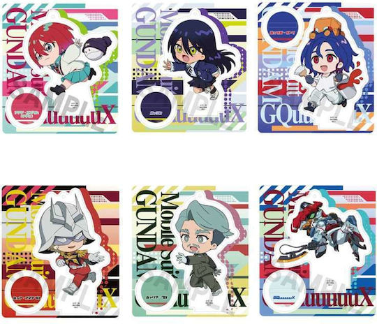 Mobile Suit Gundam Gquuuuuux Tokotoko Acrylic Figures Height 9cm Display Set 6 Pieces