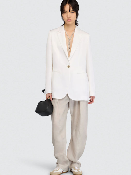 Semicouture Langes Damen Blazer Weiß