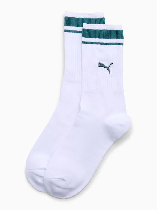 PUMA Heritage Stripe Αθλητικές Κάλτσες Λευκές 1...