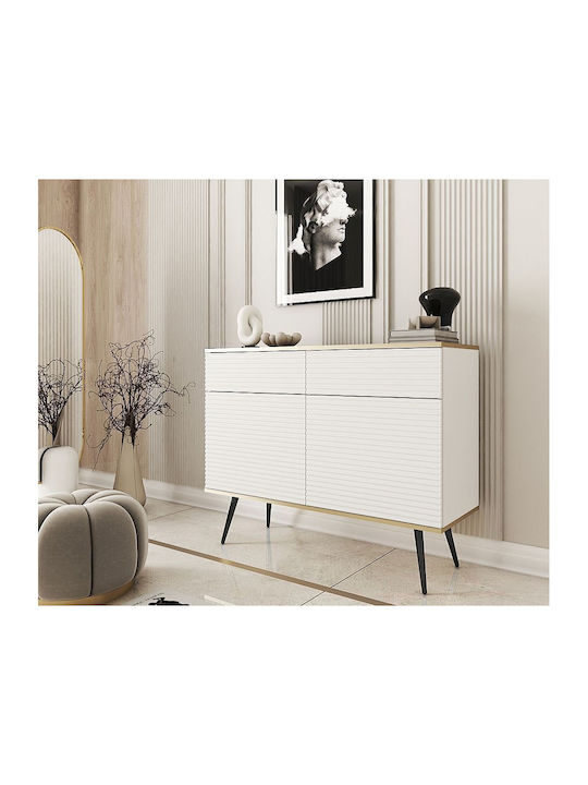 Oro Wooden Sideboard with Drawers White 107x39x...