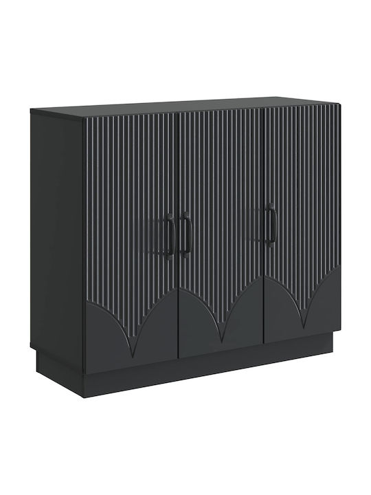 Wooden Sideboard Black 89x34.5x77cm