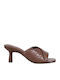 Mules with Heel in Brown Colour