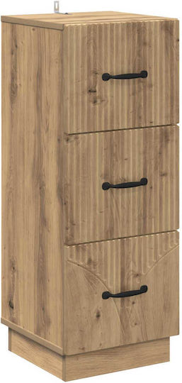 Comodă de Depozitare din Lemn cu 3 Sertare L33xL34.5xÎ87cm