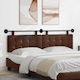vidaXL Leather Brown Bed Headboard Cushion 190x...