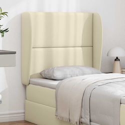 vidaXL Hölzernes Kopfstütze für Betten Ecru 80cm