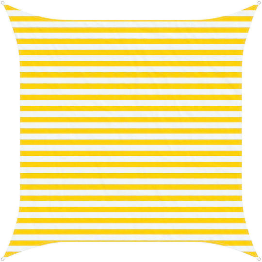 vidaXL Square Shade Sail Yellow with PU Coating 3x3m