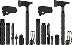 Set 2 X Depox Multifunctional Axes 6 Pieces Firesteel Whistle Knife Compass 43.5 Cm Aluminum Set 2 X Depox Multifunctional Axes 6 Pieces Firesteel Whistle Knife Compass 43.5 Cm Aluminum