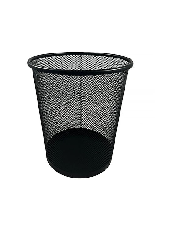 Sidirela Büromülleimer E-1462 Rund 26x26x28cm Schwarzes