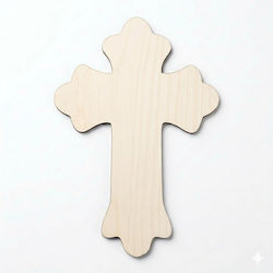 Holzhandwerksdekoration Kreuz 35x25cm Handwerkskunst Decoupage Diy Bastelarbeiten