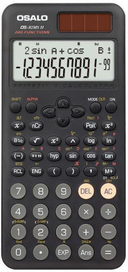 Osalo Os-82es Plus Ii Calculator Științific De Birou 240 Funcții Energie Solară Ecran 10+2 Cifre Negru