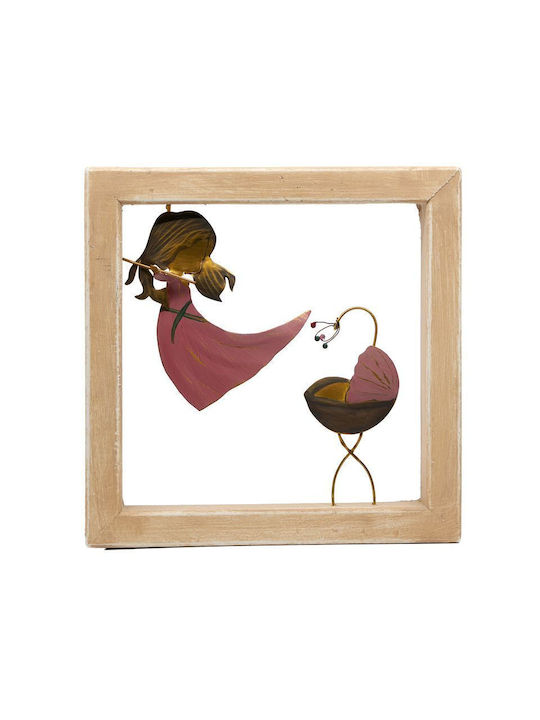 Epilekton Art 07-487 Handmade Tabletop Decor Frame Brass Baptism 20x20