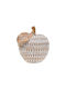 Tabletop Decor Apple Fylliana Fl25071 Natural Brown White Patina Color 12x11x12cm