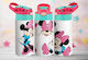 Kids Water Bottle Thermos Minnie Stainless Steel with Straw White 360ml Personalized