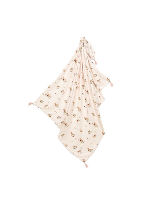La Millou Bamboo Nursery Swaddling Blanket Light Blue 100x120cm