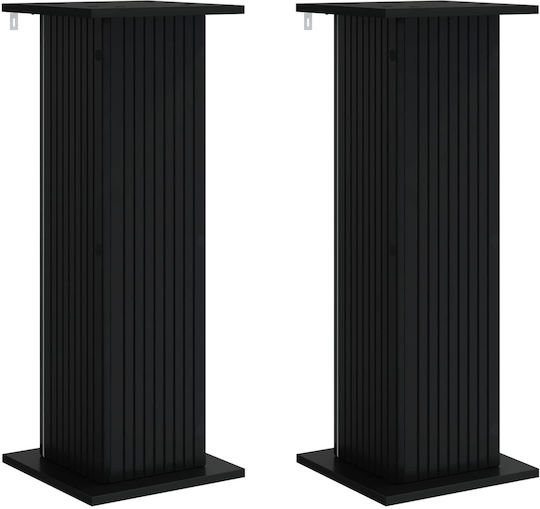 Vidaxl Plant Stand 2 Pieces Black 30.5 x 30 x 80.5 cm Treated Wood