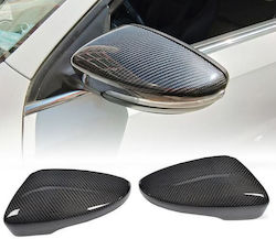 Autospiegelteile Kappen Für Vw Golf Vii 7 2012-2020 Touran 2015+ Glänzendes Carbon 2 Stücke