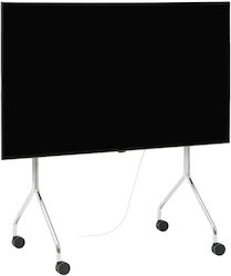 TV-Halterung mit Rollen Pedestal Moon Rollin' Regular Chrom