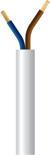Захранващ Кабел Гъвкав Бял Wairel H05vv-f 2x1.5mm² 5m