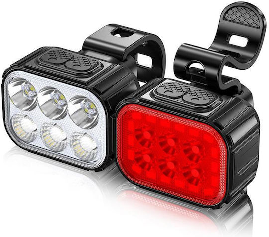 Cyclami Q6 Front Light + Rear Bicycle Light Warning Light for Night Riding Rechargeable Cycling Light