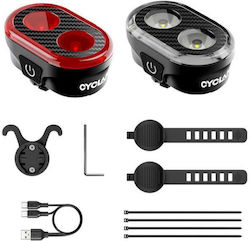 Cyclami Cy300t Φως Ποδηλάτου Εμπρός+πίσω Έξυπνο Αισθητήρα Φως Ποδηλάτου Δρόμου Βουνό