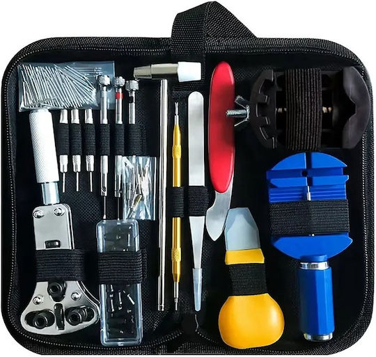 Watch Repair Tool Case Set 13pcs Batteries Straps Bs-147