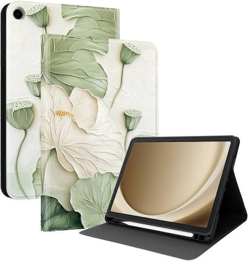 Θήκη Flip Cover Pen Slot Samsung Galaxy A11 Plus Tab A9 Plus Lotus Charm