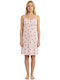 Caress Summer Cotton Women's Nightgown Salmon