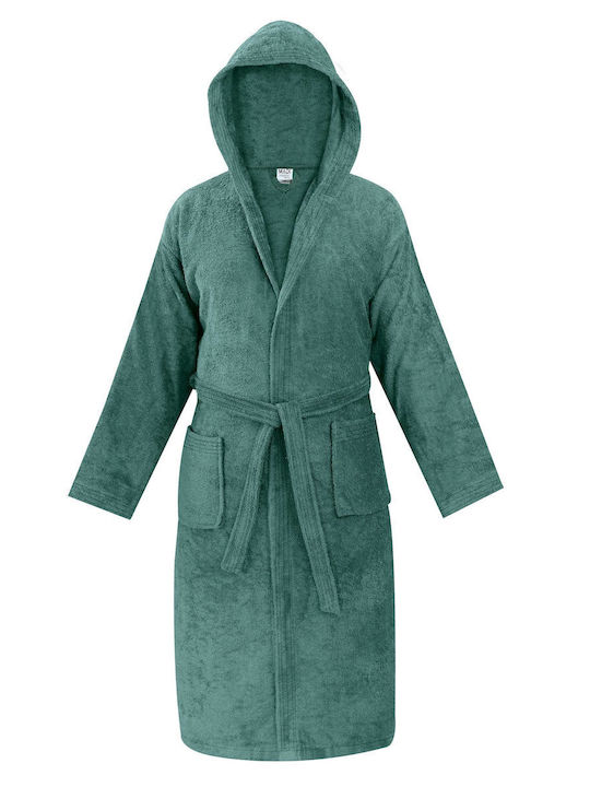 Madi Olia Μπουρνούζι με Κουκούλα Teal 440gr/m²