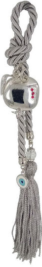 Marhome Hanging New Year's Lucky Charm Pomegranate Gray Made of Metal 25cm