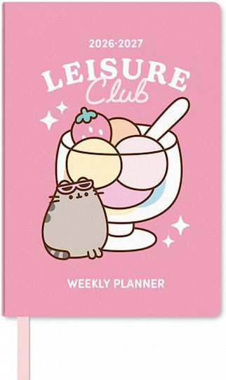536458 Academic Diary Hard Cover 2026/2027 Weekly 17-Month 11x15.5cm Pusheen
