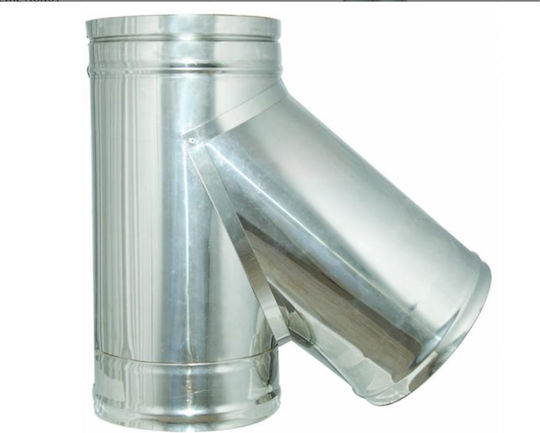 Galvanized Branch Heavy Duty Chimney Pipe 135 Degrees Thickness 0.5mm Diameter 450 Inoxshell