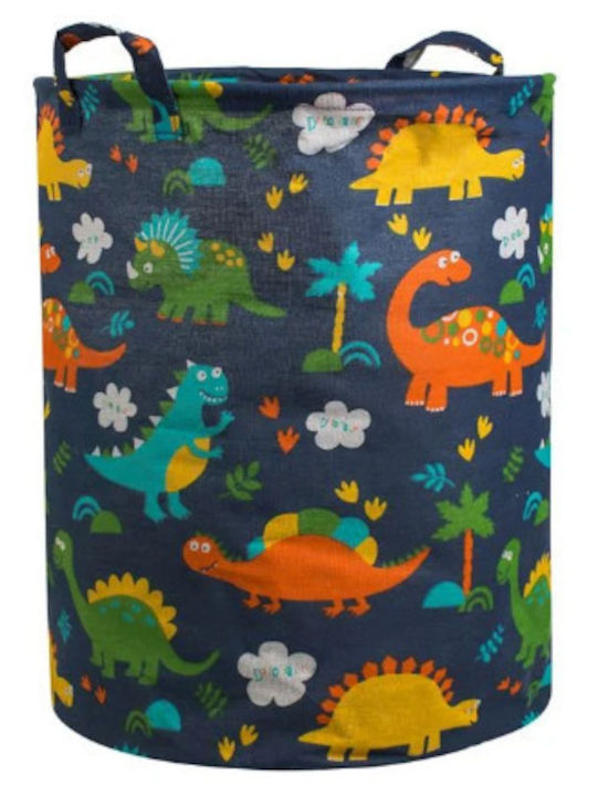Kinder Wäschekorb aus Stoff Blau 35x35x45cm