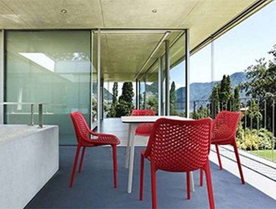 Καρέκλα Τραπεζαρίας από Πολυπροπυλένιο Red 50x60x82εκ.