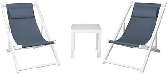Dining Room Set for Small Outdoor Spaces 3 Pieces White