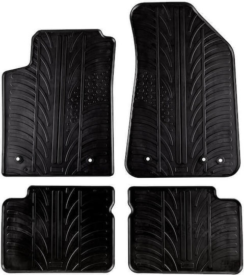 Carro 389415 Auto Fußmatten Fiat Bravo 2007-2014 Lancia Delta 2009 Schwarz 4 Stück