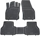 Sahler Raised Sides 3D Rubber Car Mats Volkswagen Caddy 2021+ 5 Seats Raised Sides Type Black 3 Pieces