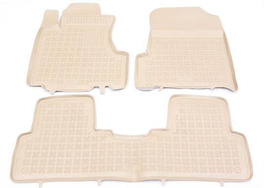 Sahler Πατάκια Σκαφάκια 3d Λάστιχο Bmw X5 E53 2000-2006 Μπεζ 3 Τεμάχια