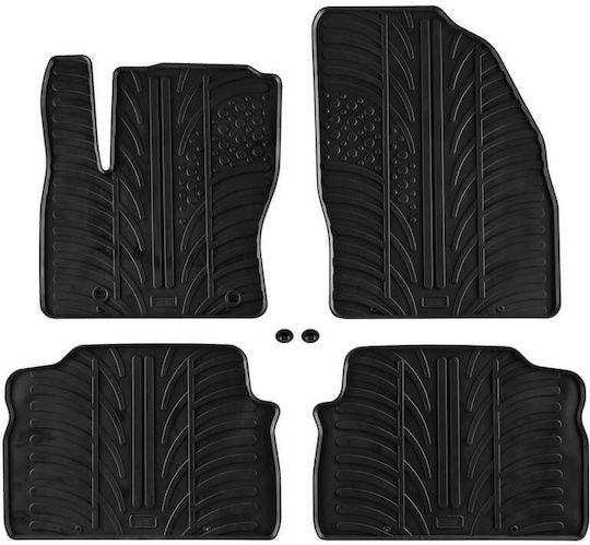 Carro 389294 Πατάκια Αυτοκινήτου Ford C-max 2003-2009 Ford Kuga 2008-2011 Μαύρο 4 Τεμάχια