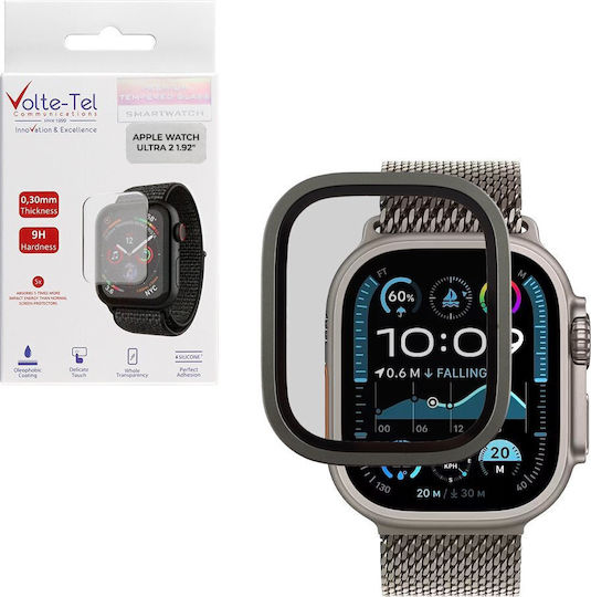 Volte-tel Tempered Glass Apple Watch Ultra 2 49mm 3d Titanium 1.92" 0.30mm Full Cover Green Volte-tel