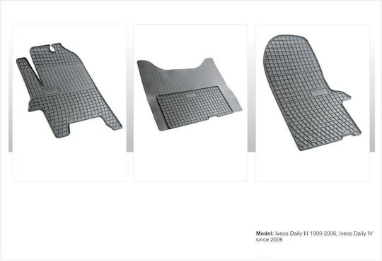 Refref Car Mats Rubber Iveco Daily 1996-2010 Black 3 Pieces