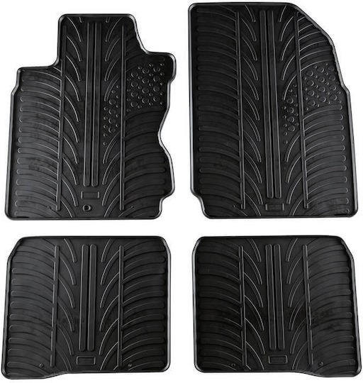 Apesan Auto Fußmatten Gummi Nissan Note 2006-2012 Schwarz 4 Stücke