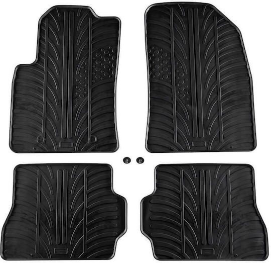 Apesan Πατάκια Αυτοκινήτου Λάστιχο Ford Fiesta 2002-2007 Ford Fusion 2001-2011 Μαύρο 4 Τεμάχια
