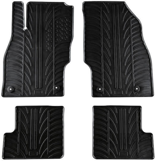 Carro 389448 Килими за кола Опел Адам 2013 Черни 4 Броя
