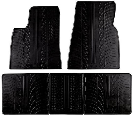 Carro 389140 Auto Fußmatten Tesla Modell S 2014-2016 Schwarz 5 Stücke